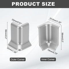 uxcell outer corner block shows silver finish and strong edge protection.