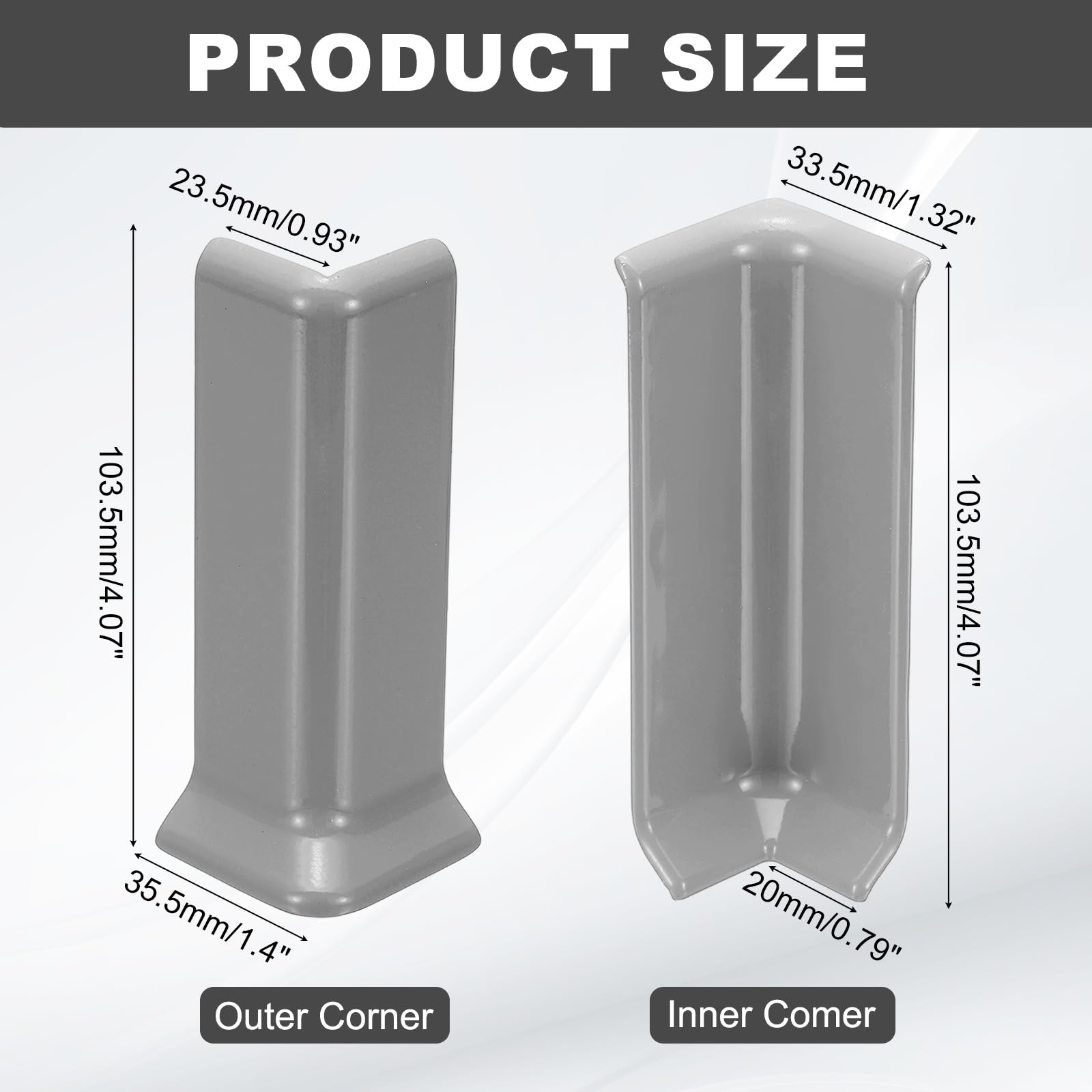 uxcell baseboard corner inner right demonstrating seamless wall transition