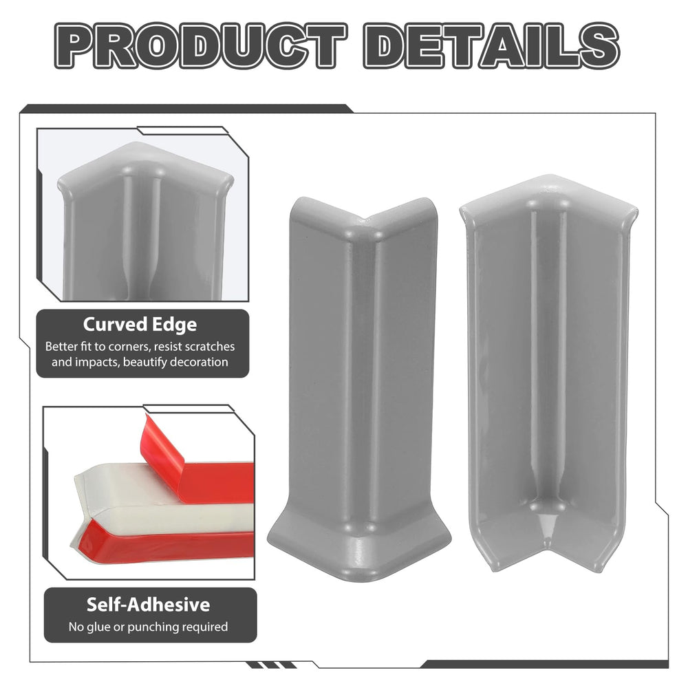 uxcell baseboard corner outer right shielding wall edge from scuffs