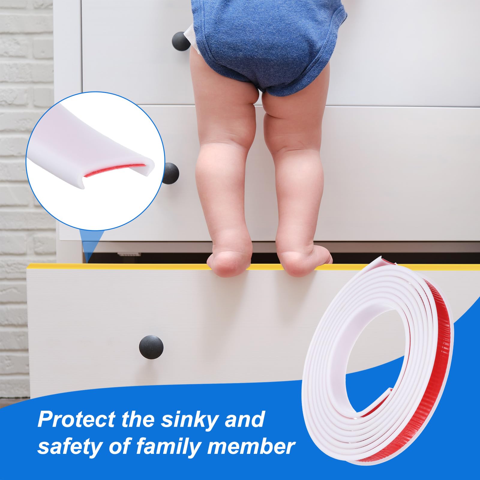 uxcell self-adhesive edge banding enables quick cabinet repairs.