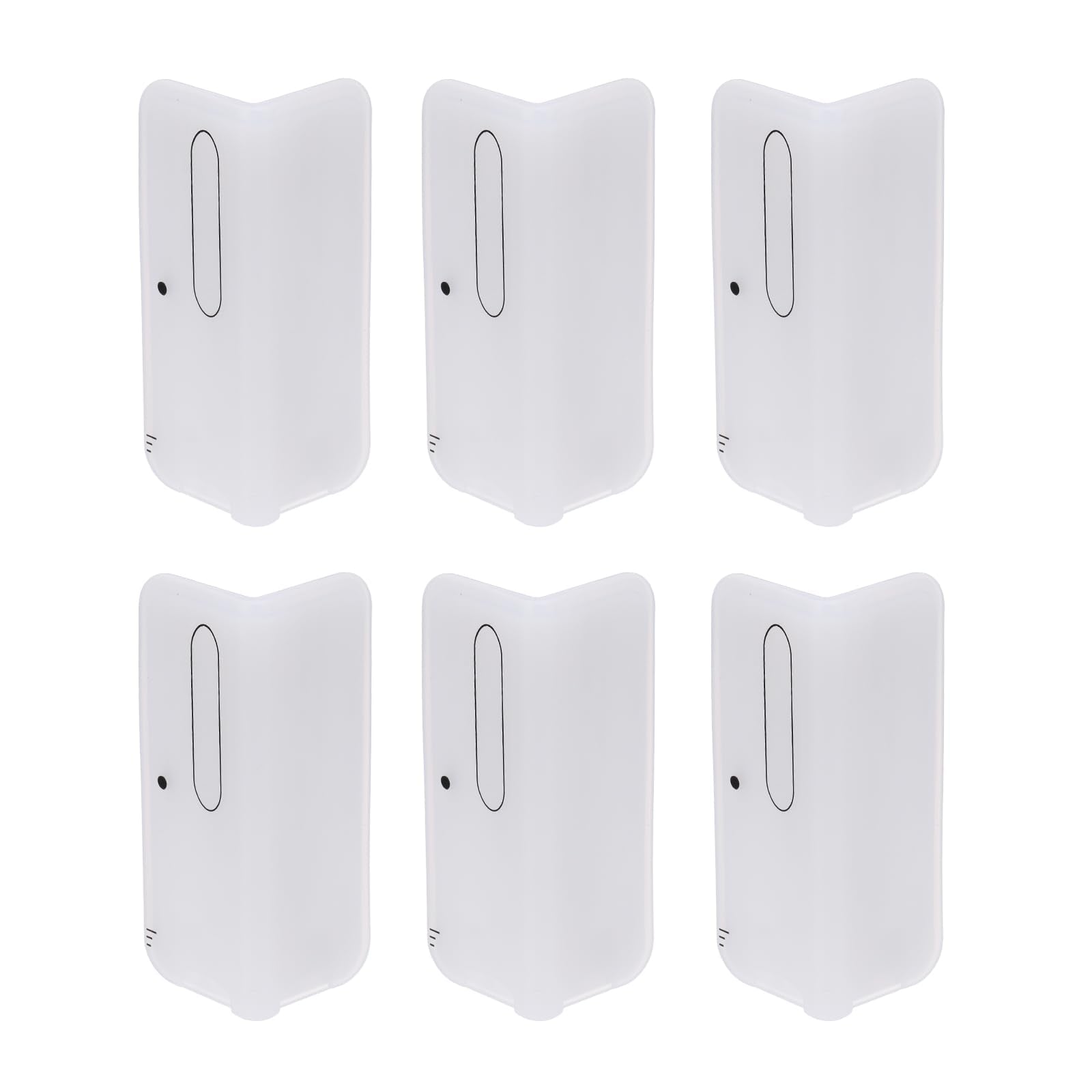 uxcell silicone corner protector on a living room wall, discreet translucent protection for 10 cm corners.