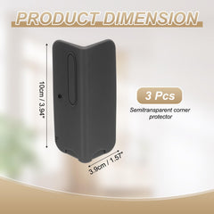 uxcell silicone corner protector adhesive back closeup shows easy drill-free installation.