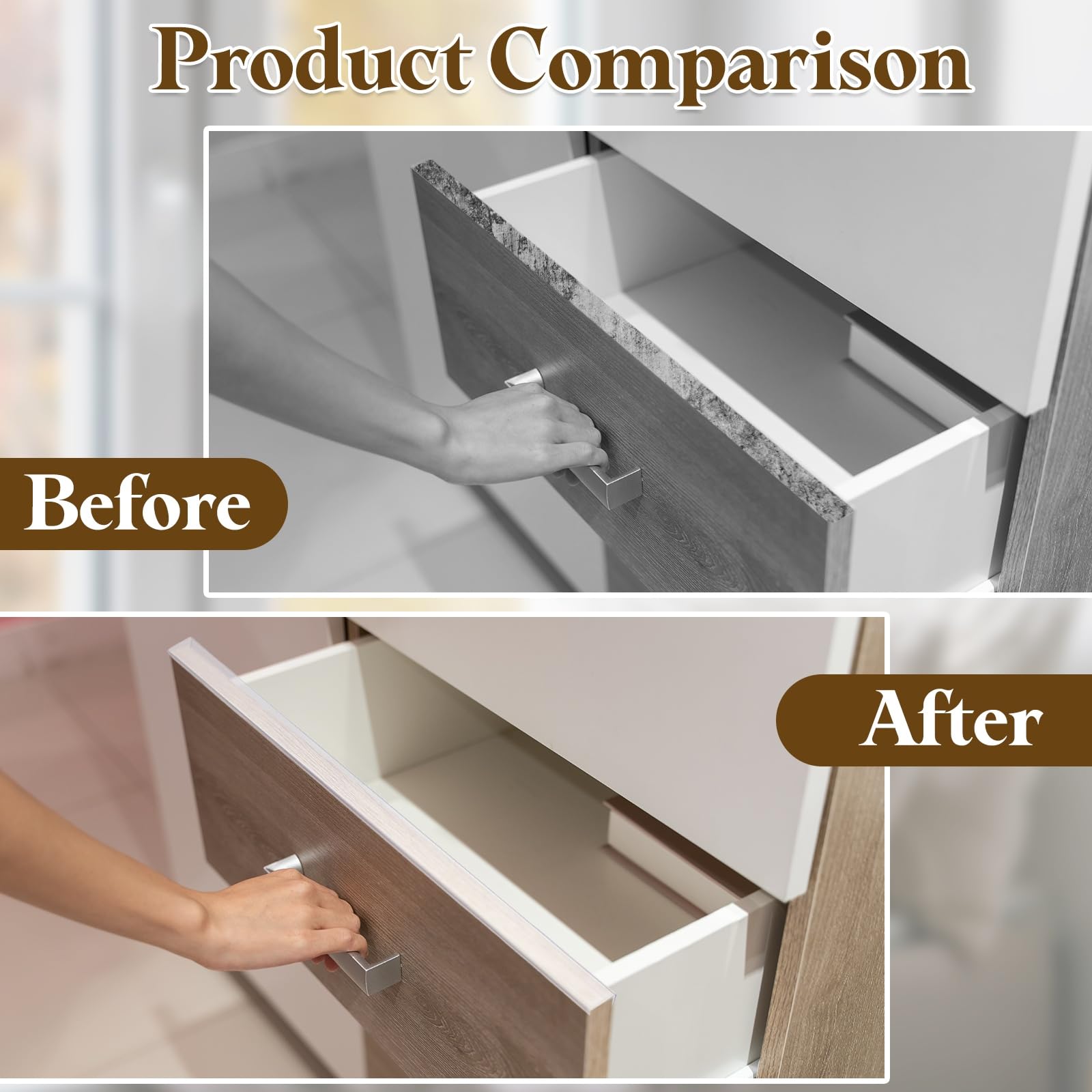 uxcell slip-on edge guard fits 5/16–1/2 in doors for versatile use.