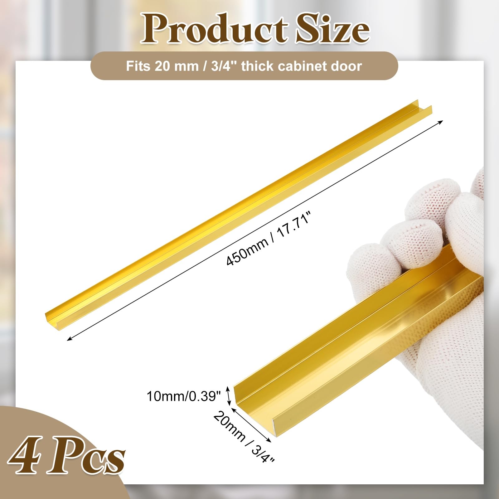 uxcell slip-on edge guard gold installs quickly without tools, protecting drawers