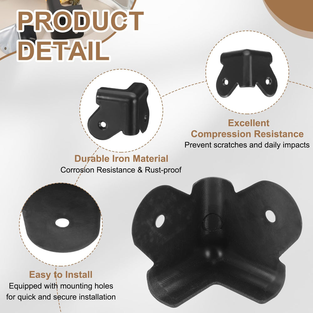 uxcell speaker corner protectors durable plastic design resists corrosion and rust during use.