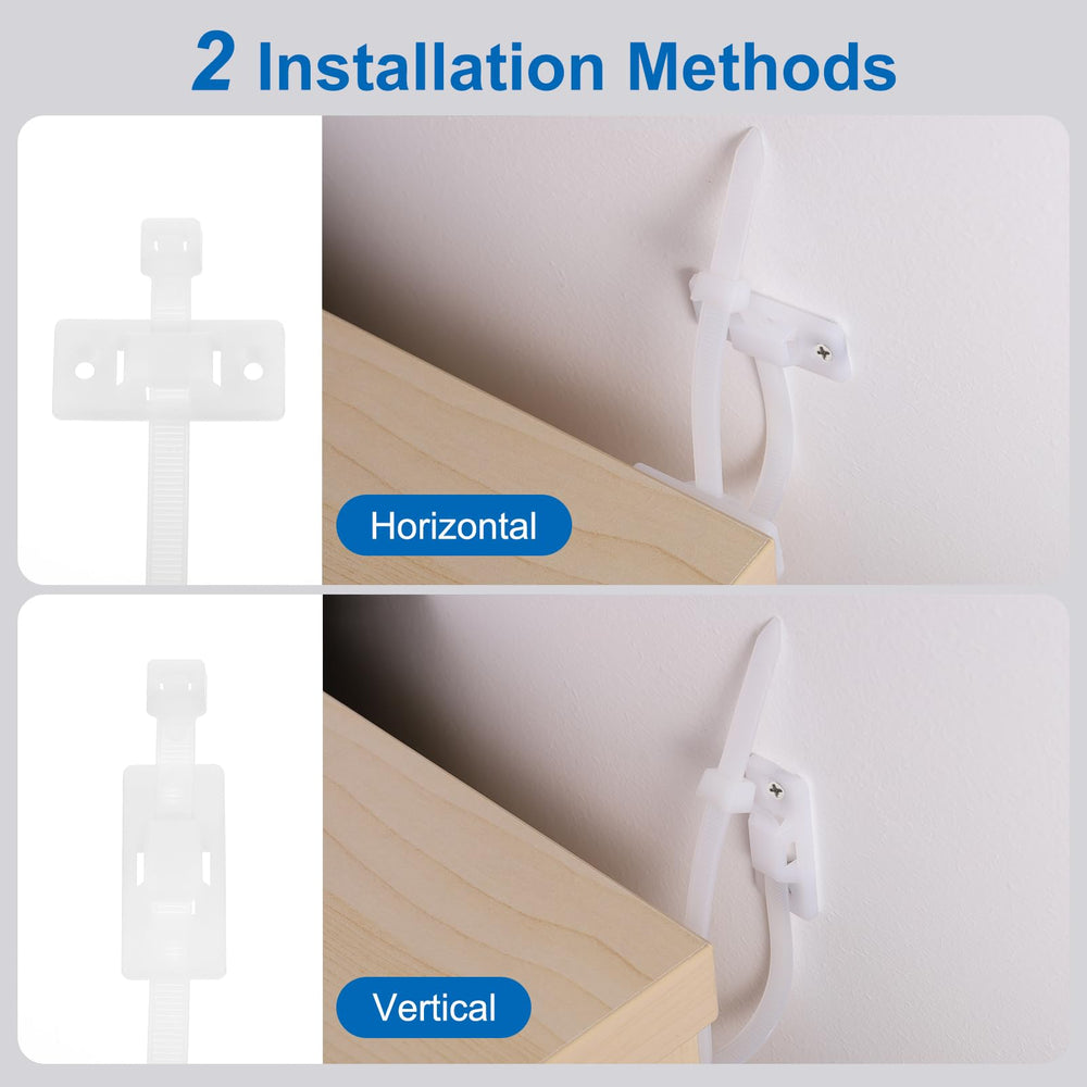 uxcell thickened-base anchors support heavy furniture against the wall.