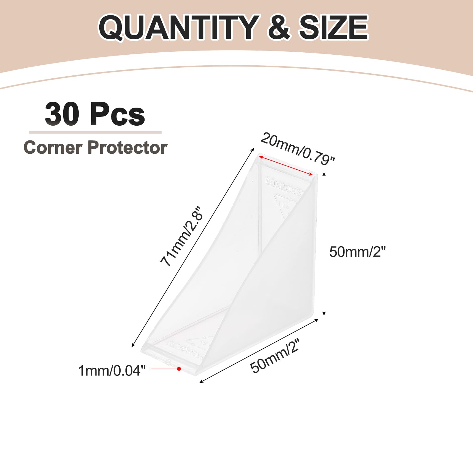 uxcell triangle glass corner protector 50mm right-angle guards cushion corners during transport