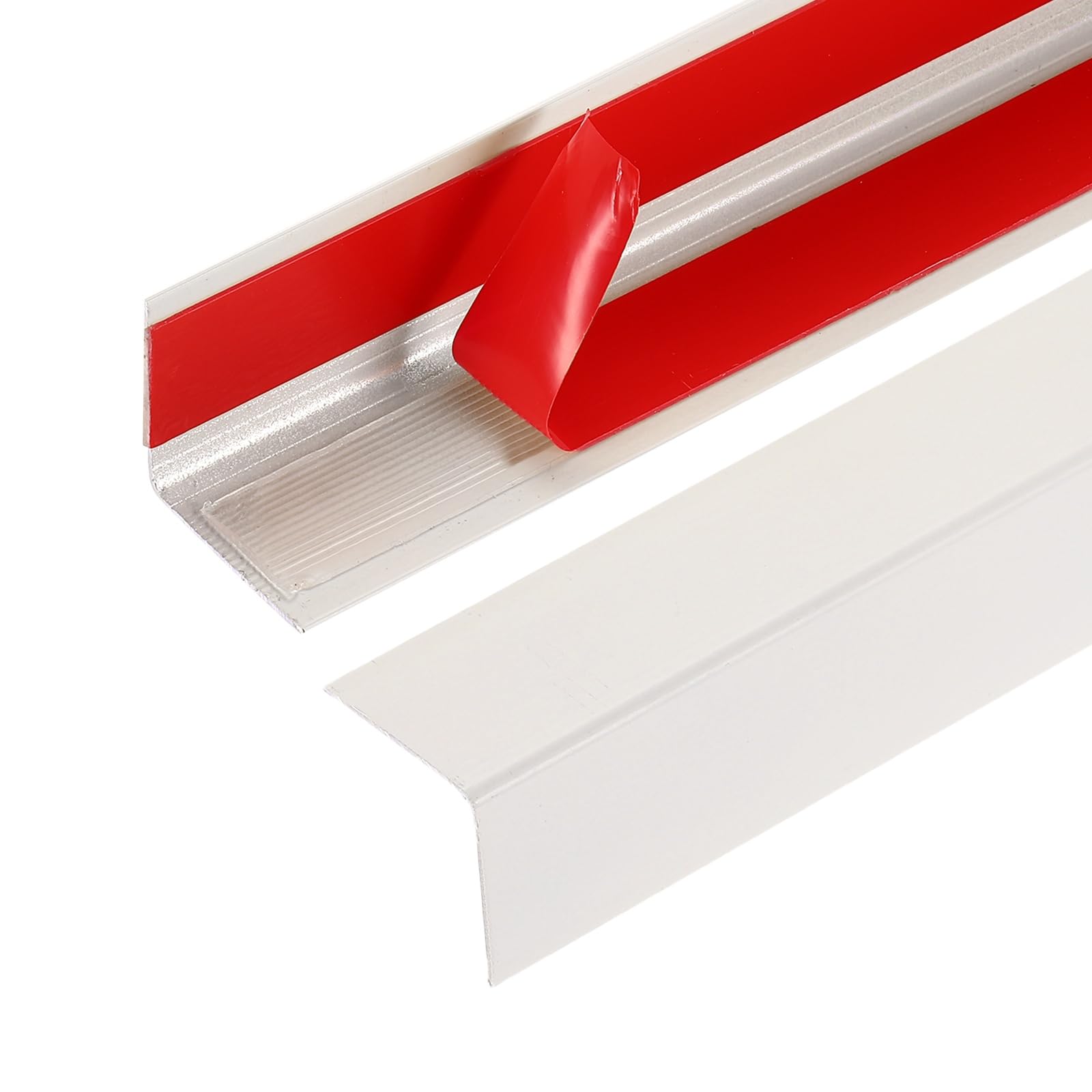 uxcell wall corner guard in milk brown with adhesive backing for quick, drill-free installation