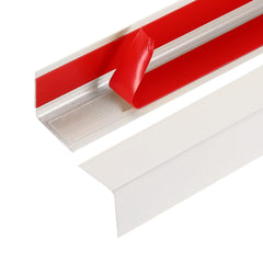 uxcell wall corner guard in milk brown with adhesive backing for quick, drill-free installation