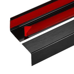 uxcell wall corner protector with brushed black finish guards walls from impact and scuffs.