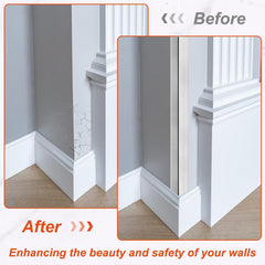 uxcell corner guard installed on a wall corner for a seamless look