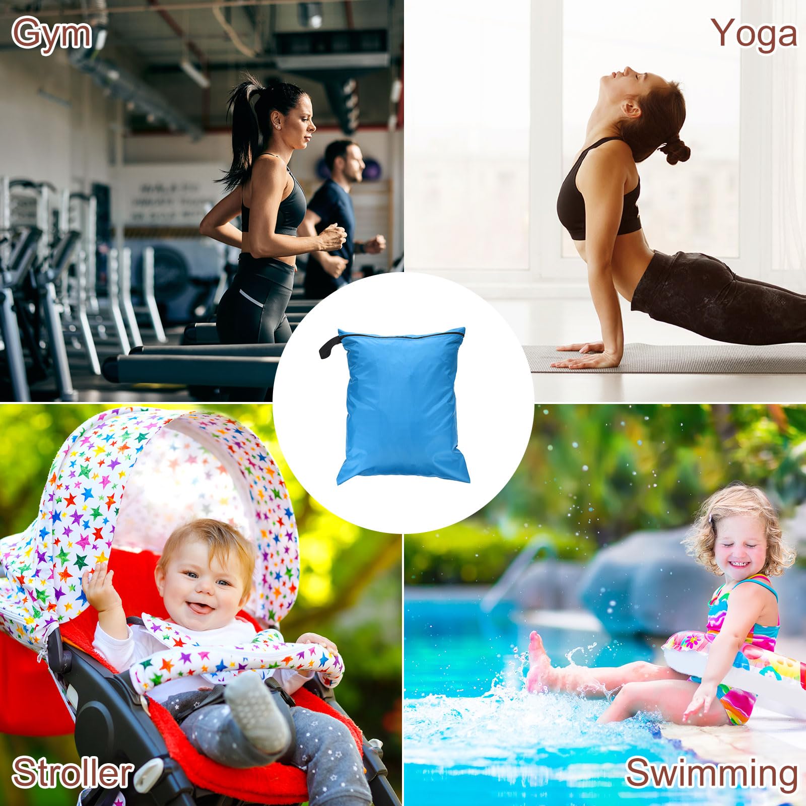 uxcell wet-dry bag 16x20 blue is easy to clean after workouts.