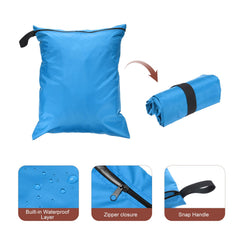 uxcell wet-dry bag 16x20 blue features a hanging snap handle for convenient drying.