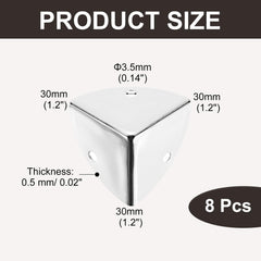 uxcell zinc alloy edge guard for cabinet corners with three mounting holes