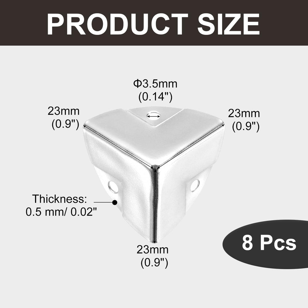 uxcell zinc alloy edge guard closeup shows durable, polished corner protection.