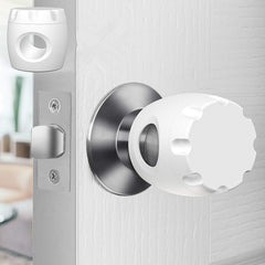Uxoz door knob safety cover in packaging shows reusable design for busy homes.