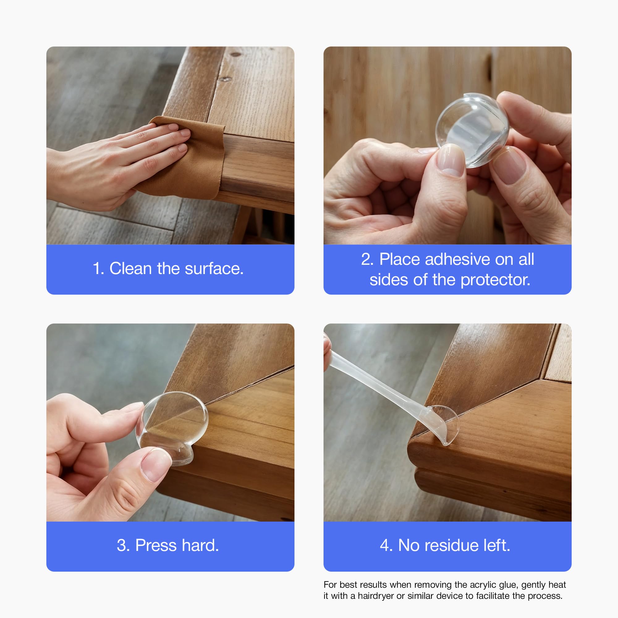 UXU corner protectors provide reliable babyproofing with friendly customer support.
