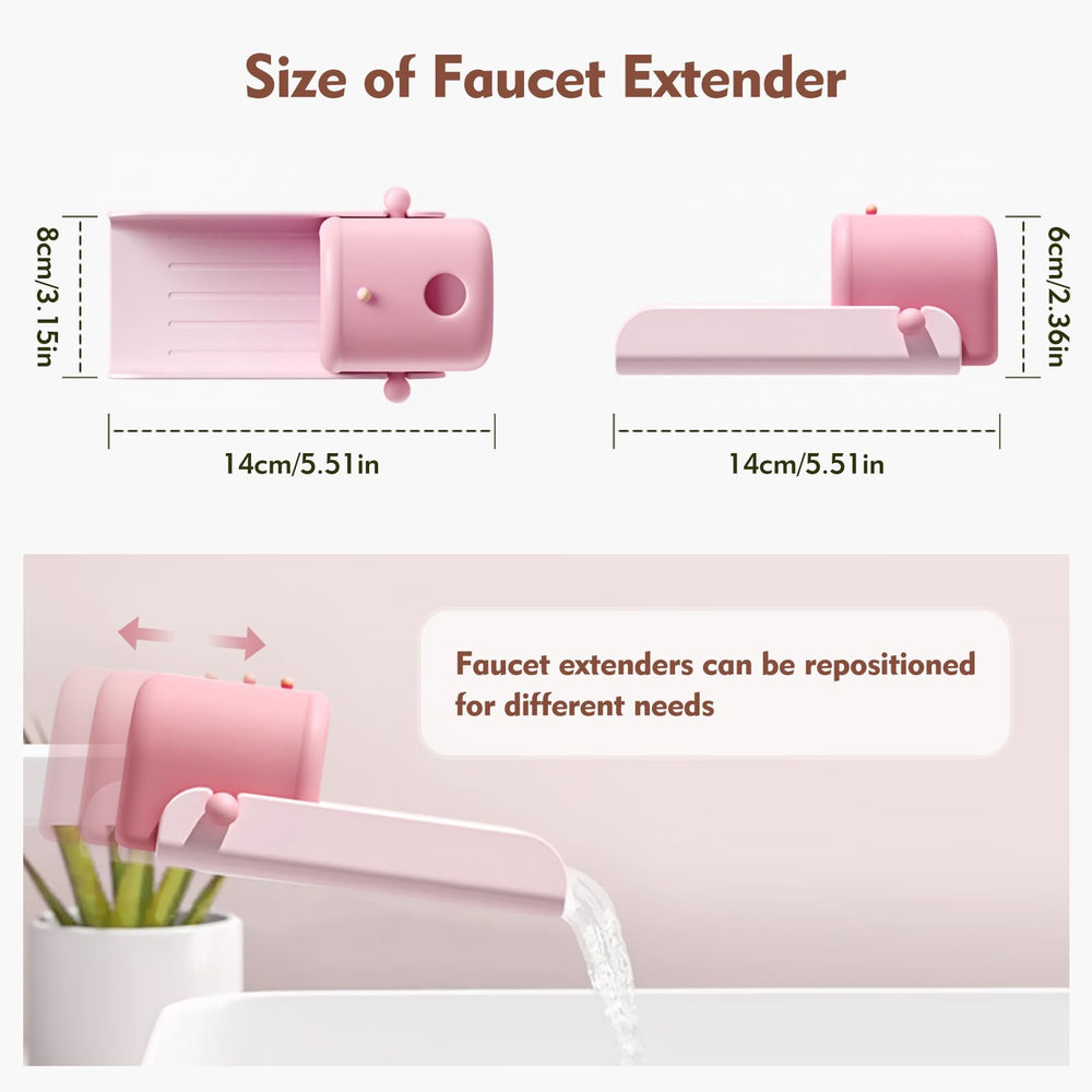 UYUOO dual-interface compatibility faucet extender image highlights simple installation