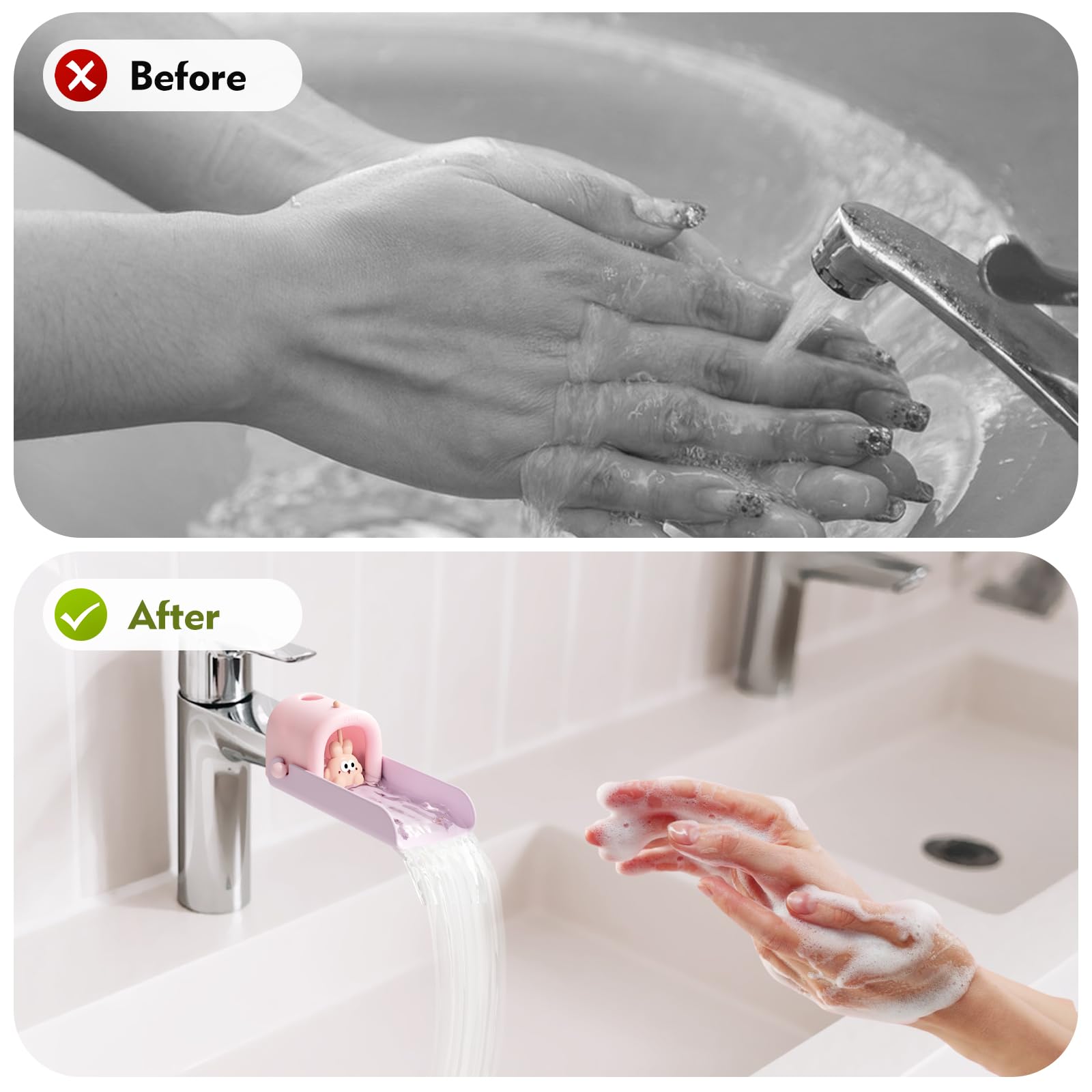 UYUOO temperature color-change feature helps monitor hot water for safer washing