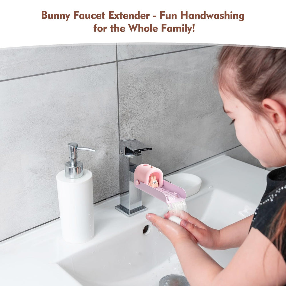 UYUOO toddler-friendly pink extender supports splash reduction and easier rinsing
