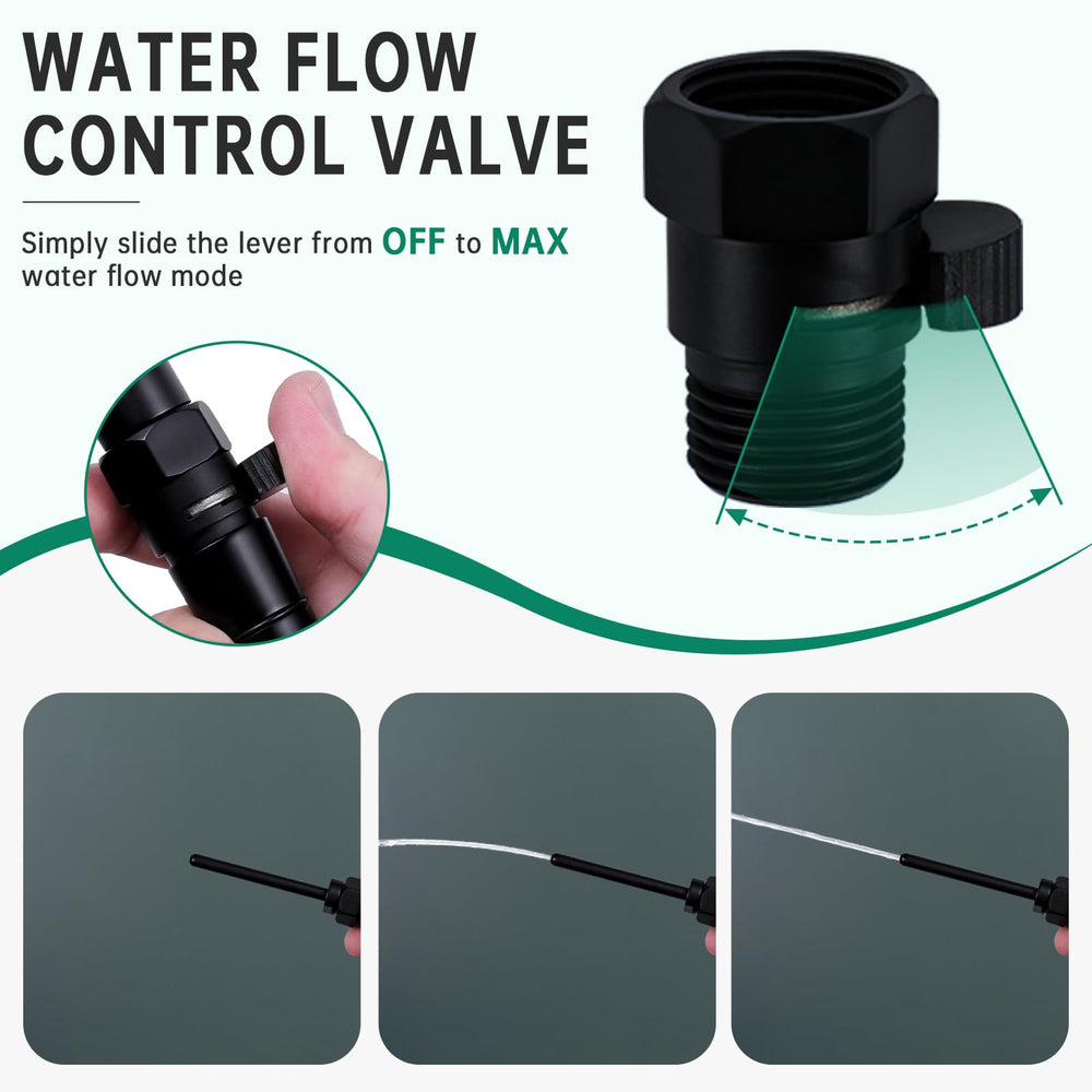 V-Frankness douche nozzle with smooth metal design for comfort
