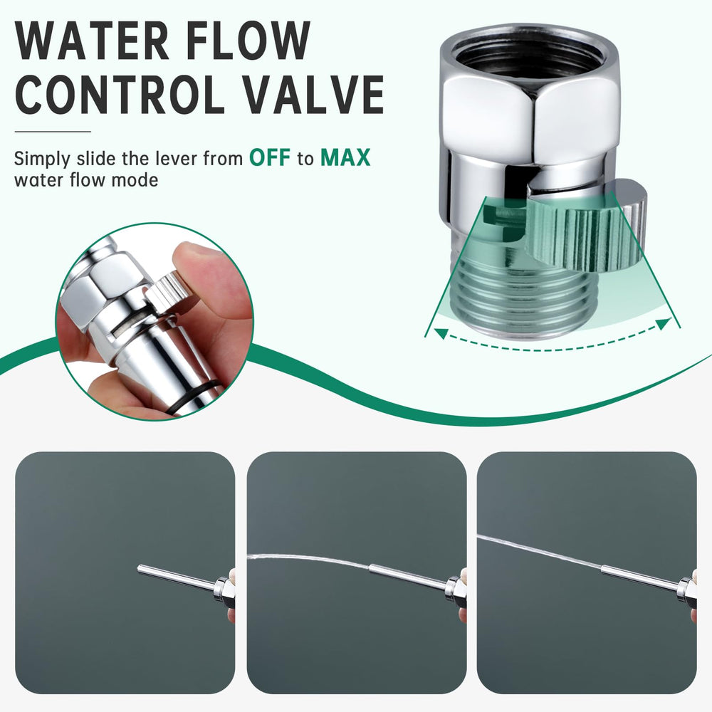 V-Frankness flow-control valve enables easy pressure adjustment for comfortable use.