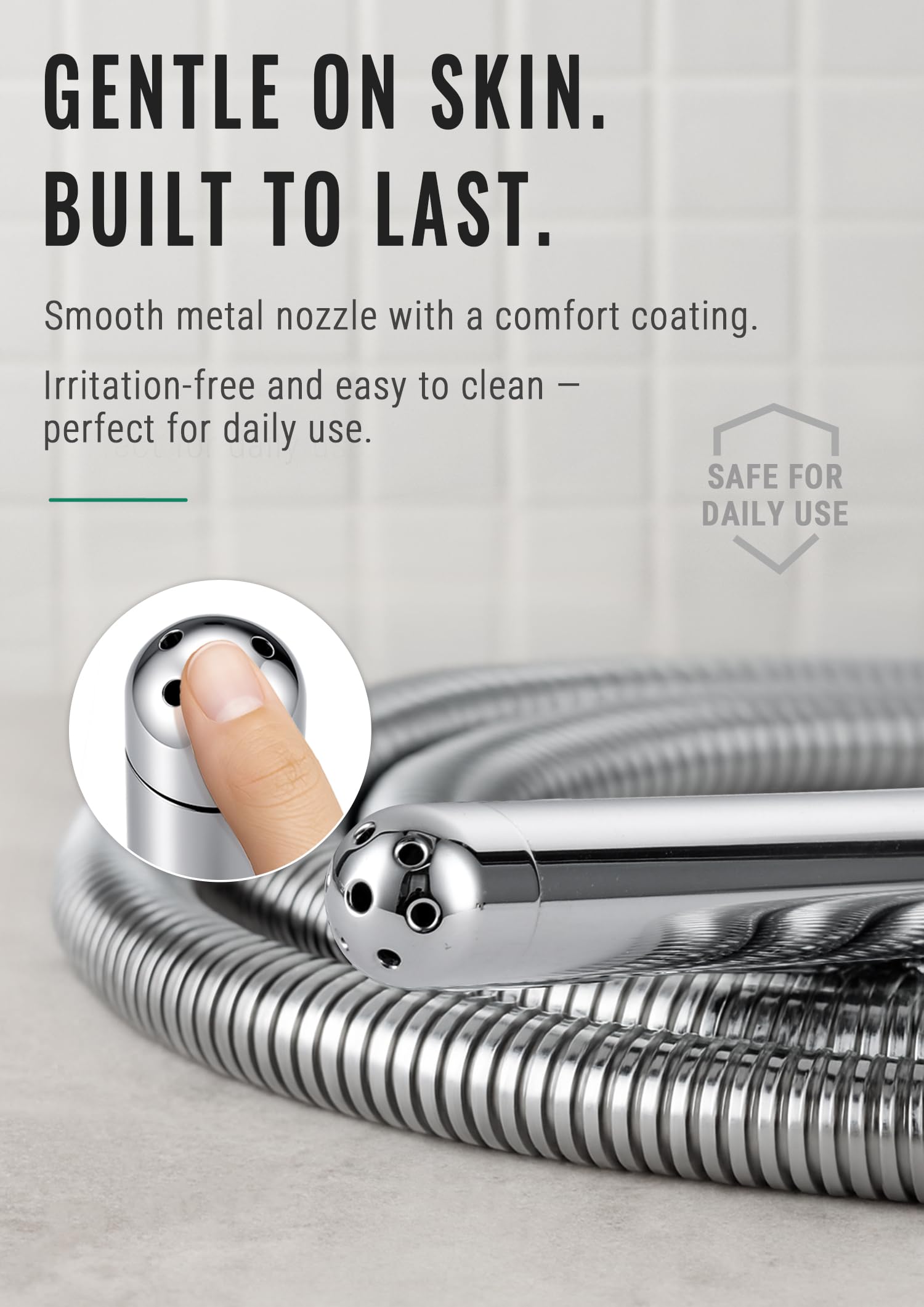V-Frankness metal shower nozzle for versatile cleansing experiences