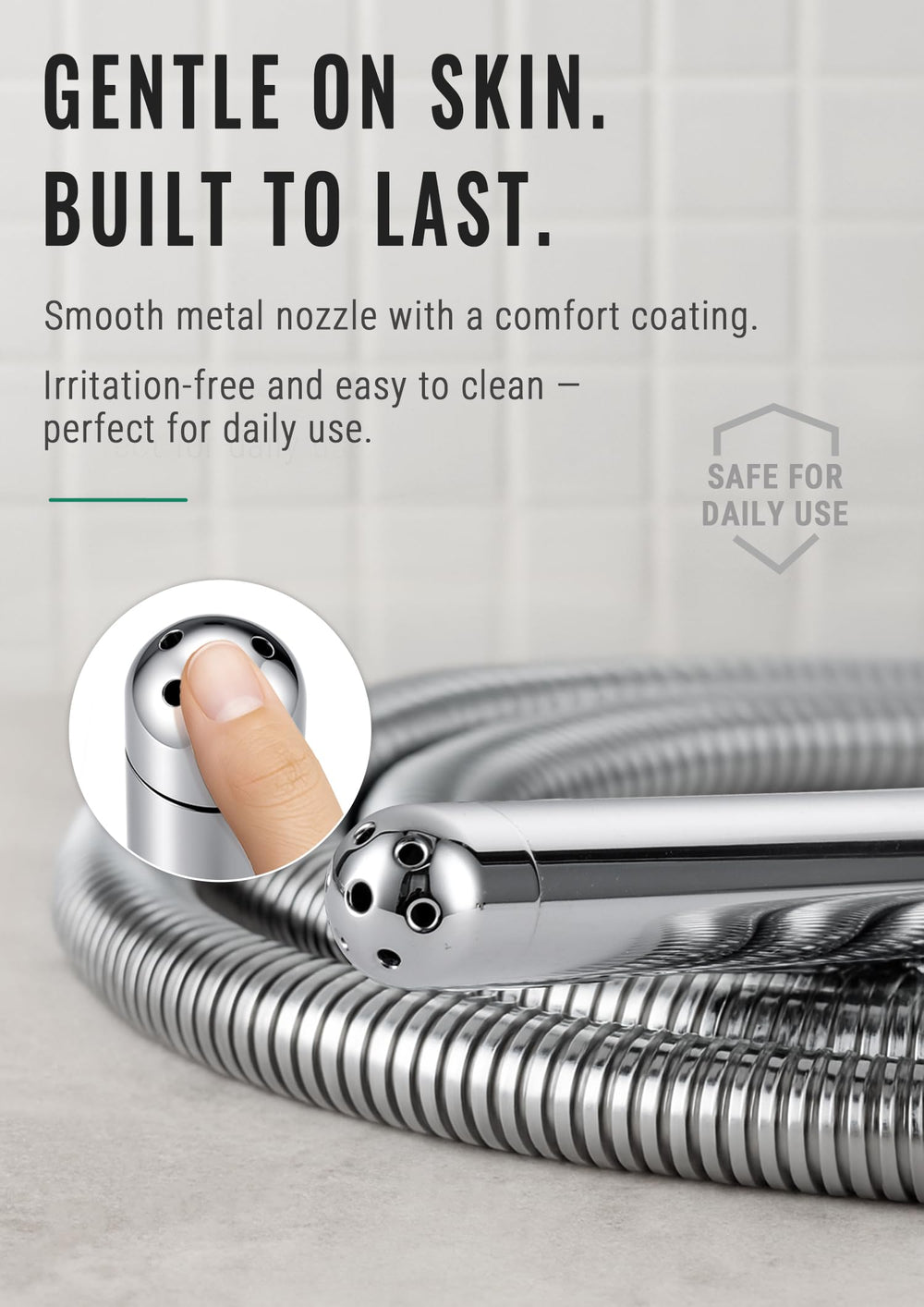 V-Frankness metal shower nozzle for versatile cleansing experiences