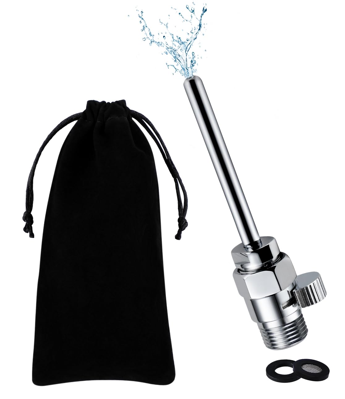 V-Frankness polished chrome shower enema cleaner nozzle offering gentle skin-friendly cleansing.