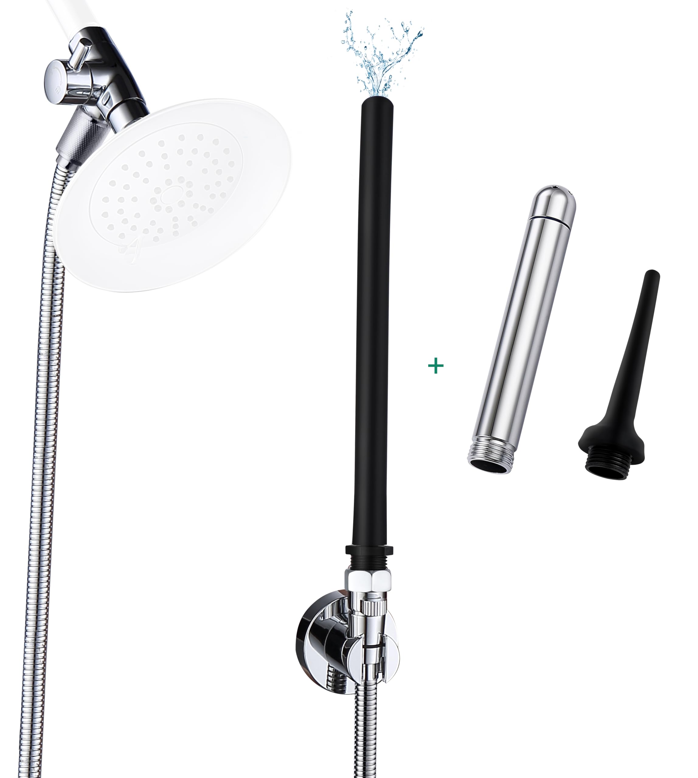 V-Frankness shower enema system with hose attachment offers flexible cleaning