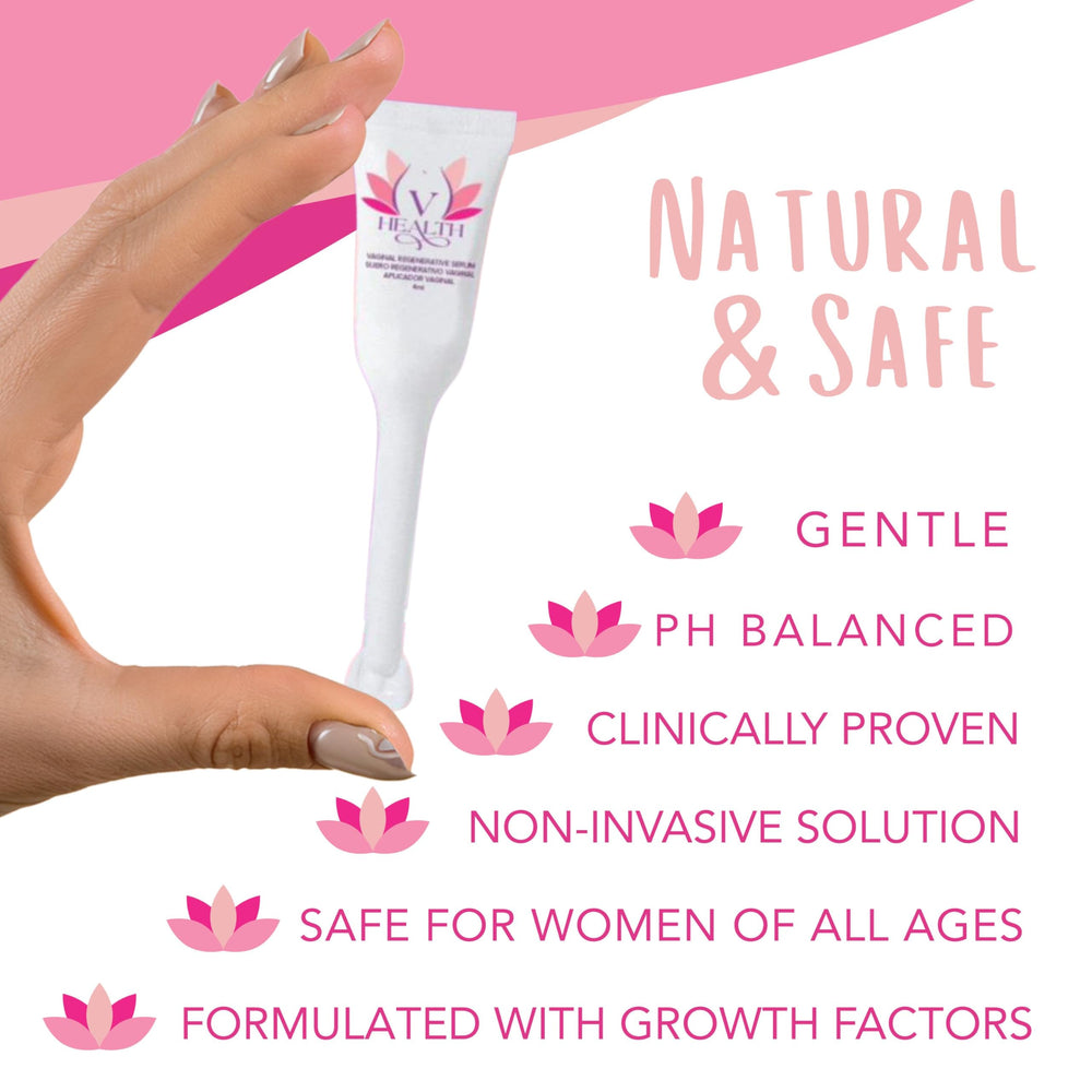 V-HEALTH skin texture close-up illustrating hydration and softness.