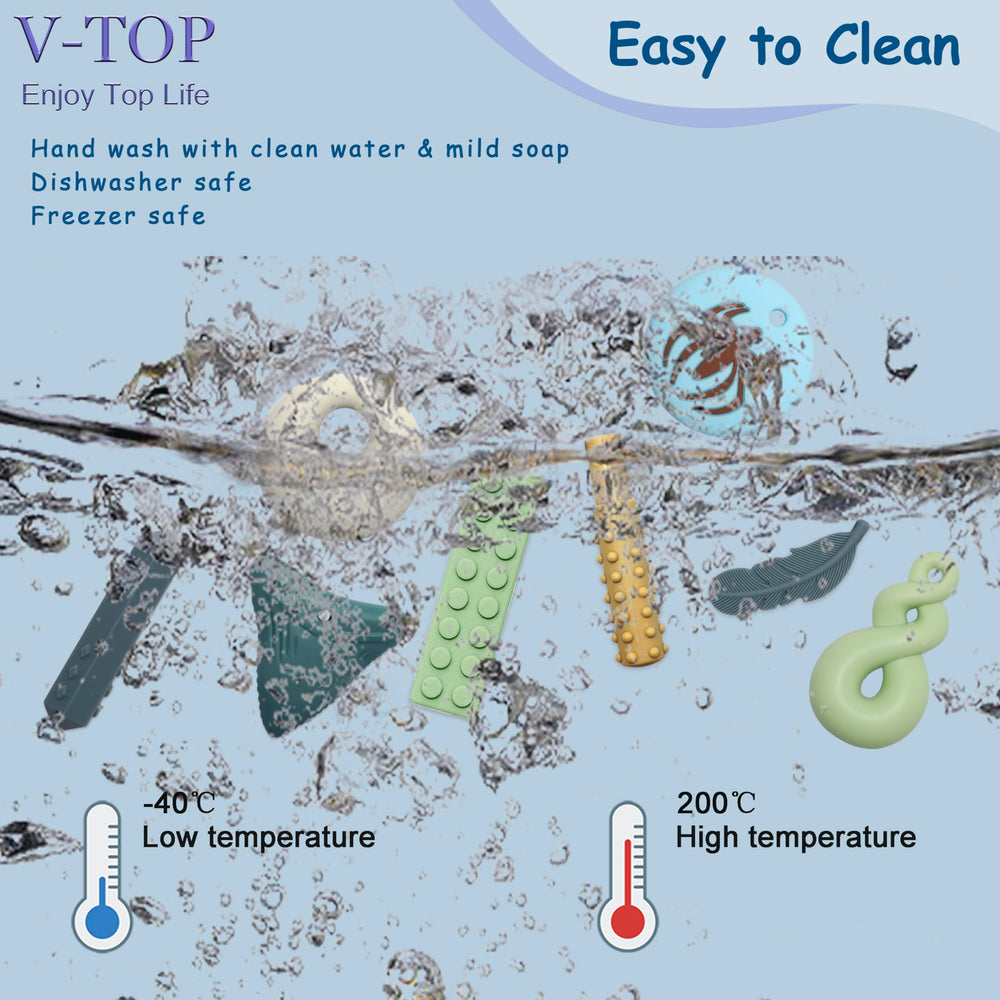 V-TOP chew necklace Twist shape encouraging safe chewing and fidget relief.