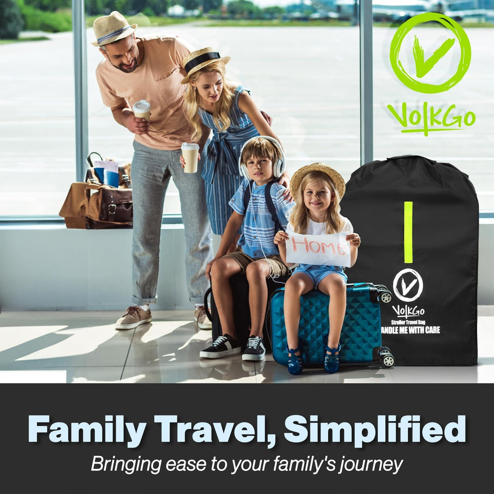 V VOLKGO backpack-style stroller bag frees your hands on the go.