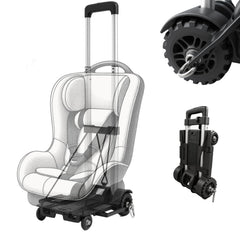 V VOLKGO car-seat dolly with ISOFIX connection for quick, secure airline transfers.