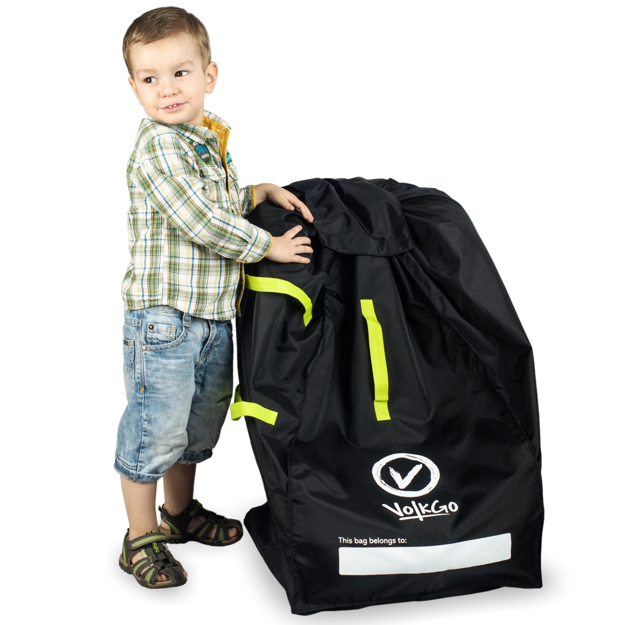 V VOLKGO car seat travel bag with padded backpack straps for hands-free carry