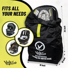 V VOLKGO reinforced stitching adds durability for airports and luggage handling