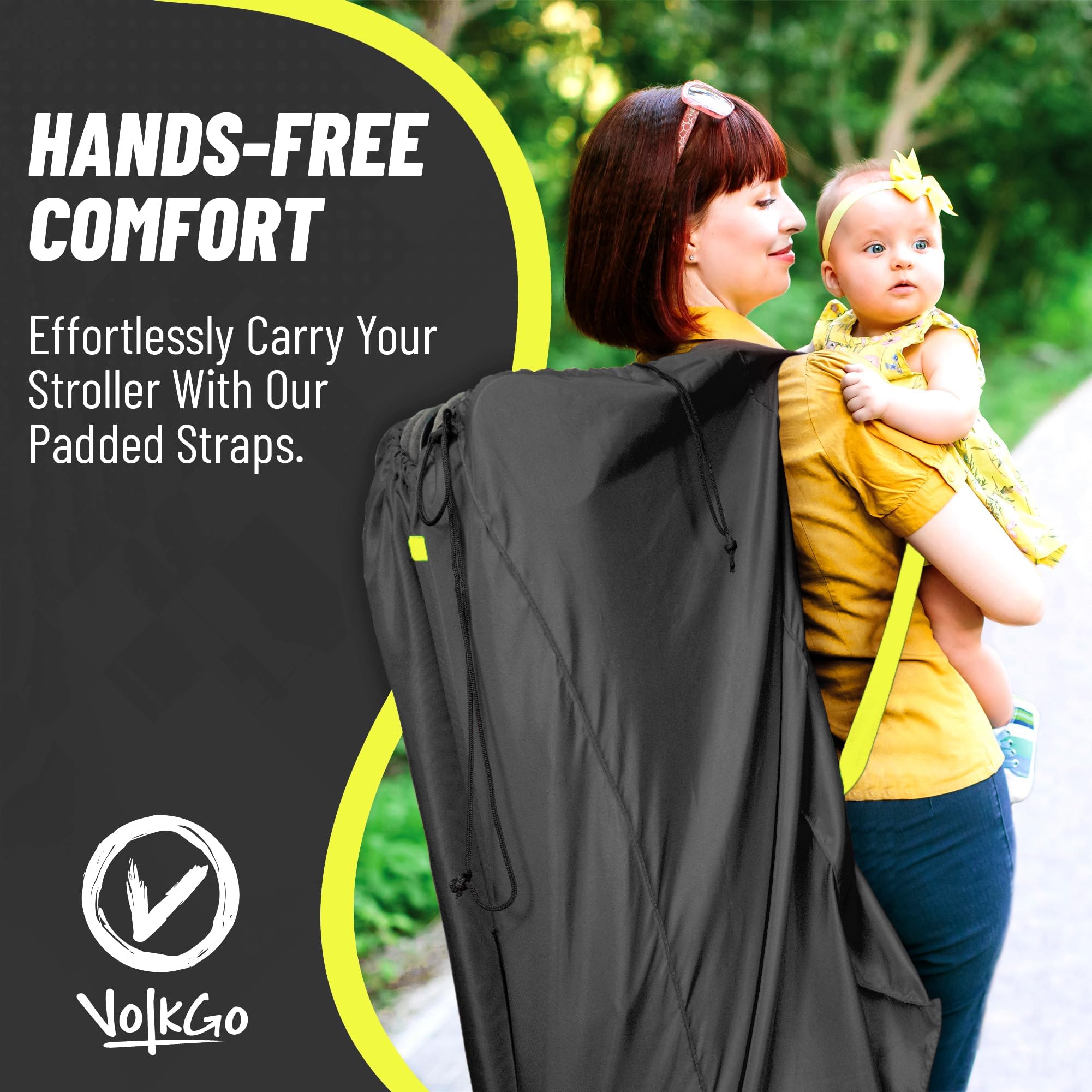 V VOLKGO padded backpack straps for hands-free airport carrying