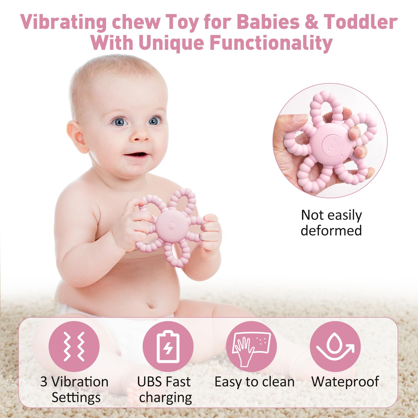 V7T7V7 teether with USB charging for easy, cable-free reuse anywhere