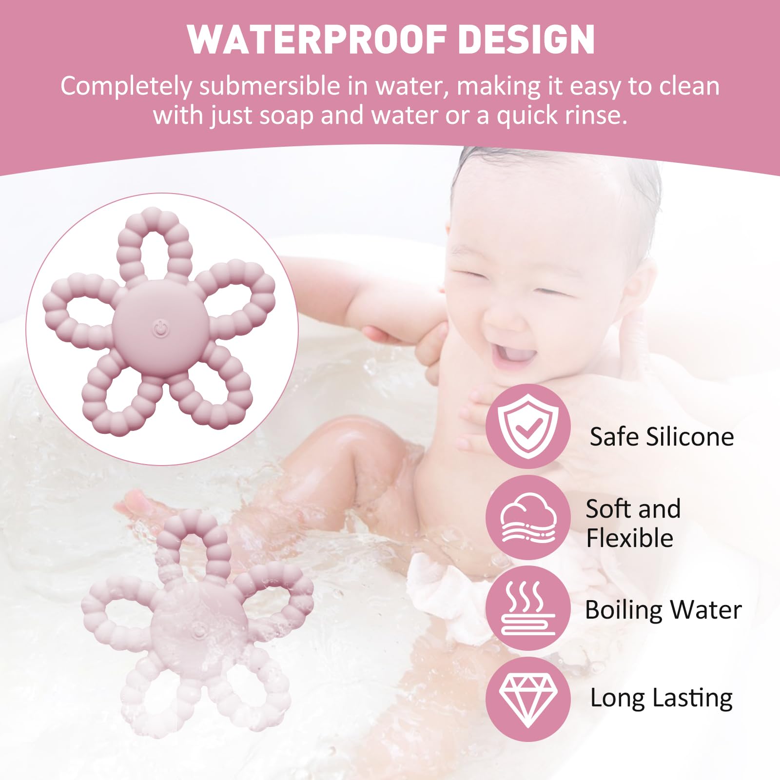 V7T7V7 teether is waterproof and heat resistant for simple cleaning