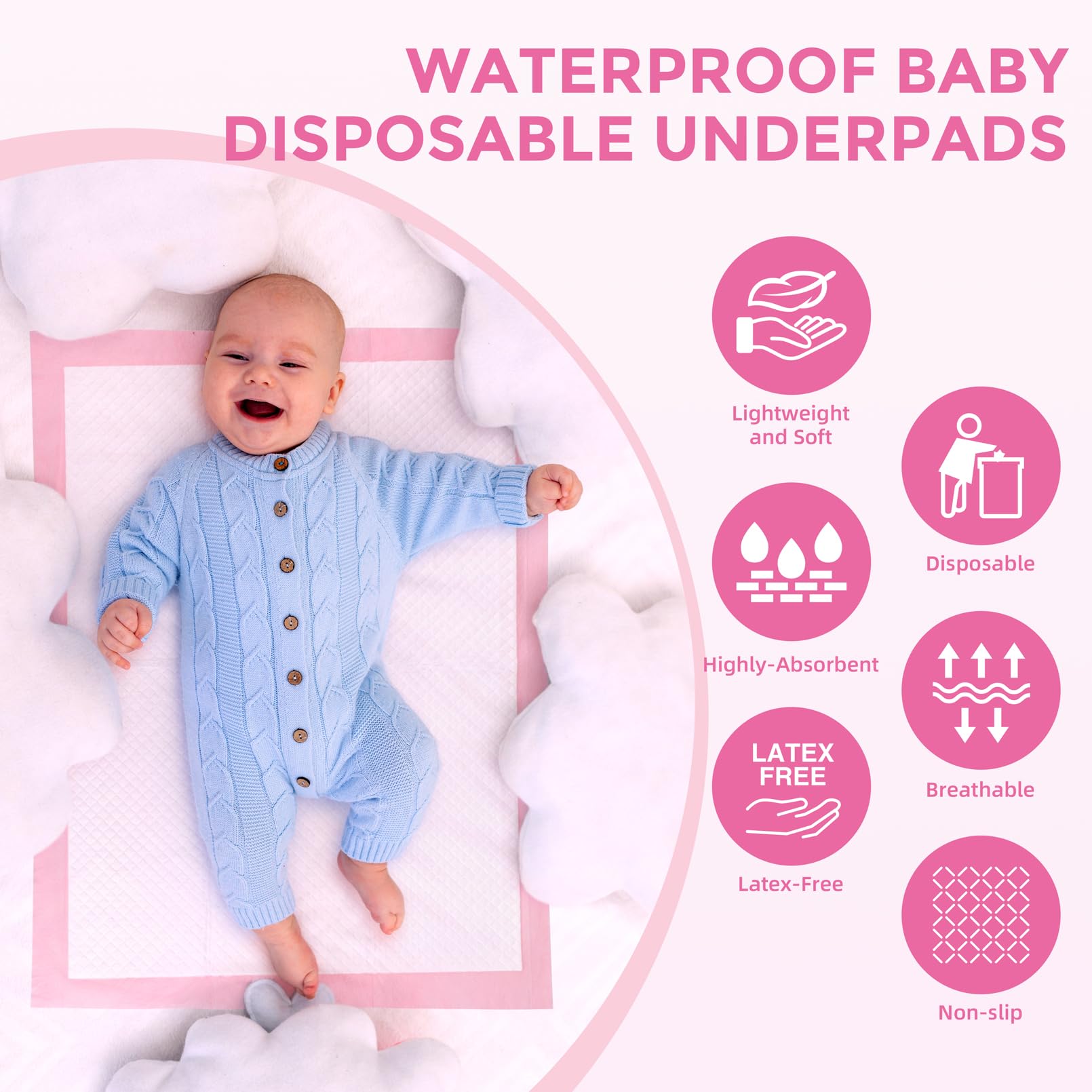 Vabrloy changing pad liners protect furniture during baby care routines.