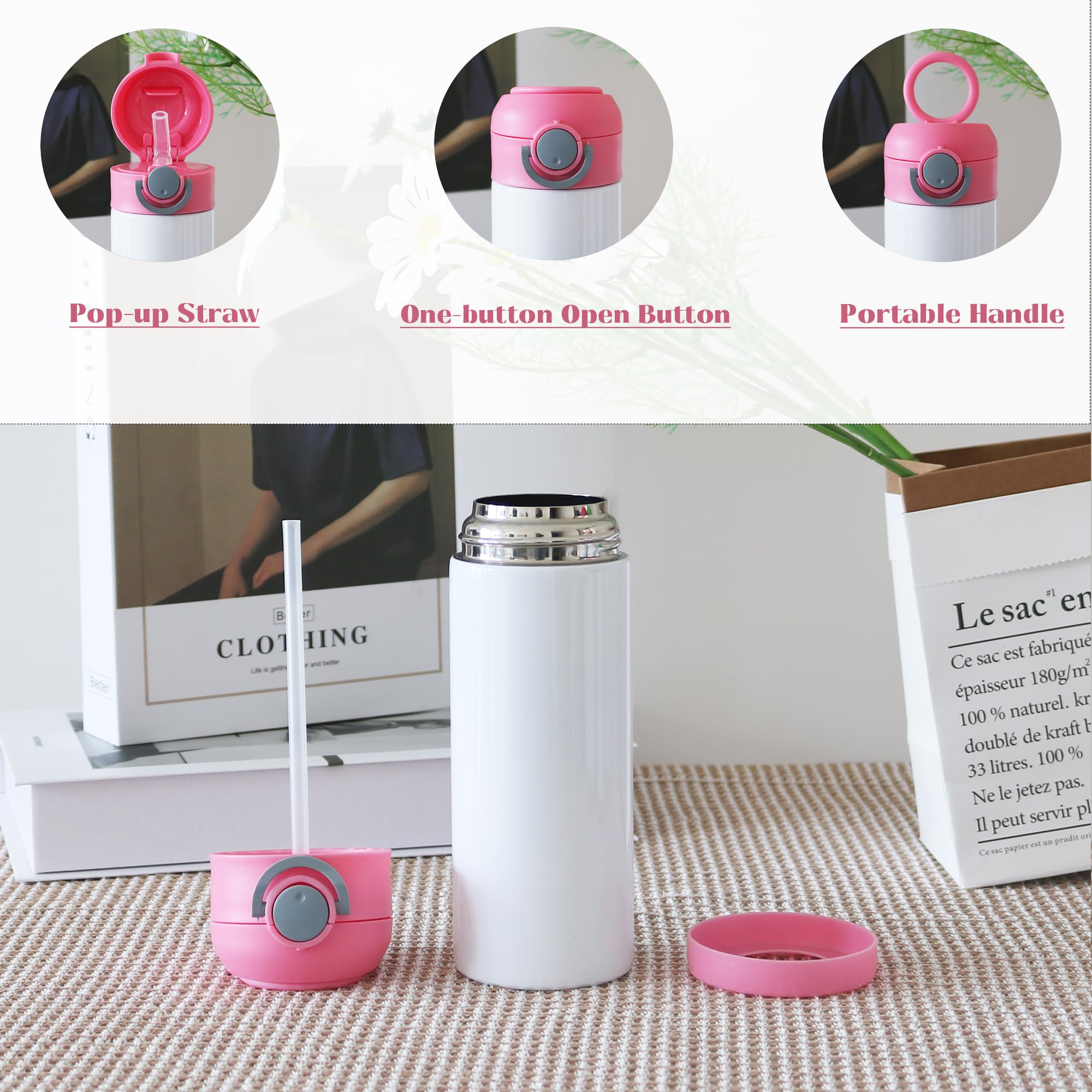 BPA-free durable VACVOU sippy cup for daily use and easy cleaning.