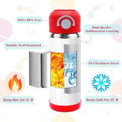 Leak-proof lid and straw on VACVOU kids cup prevents spills during travel.