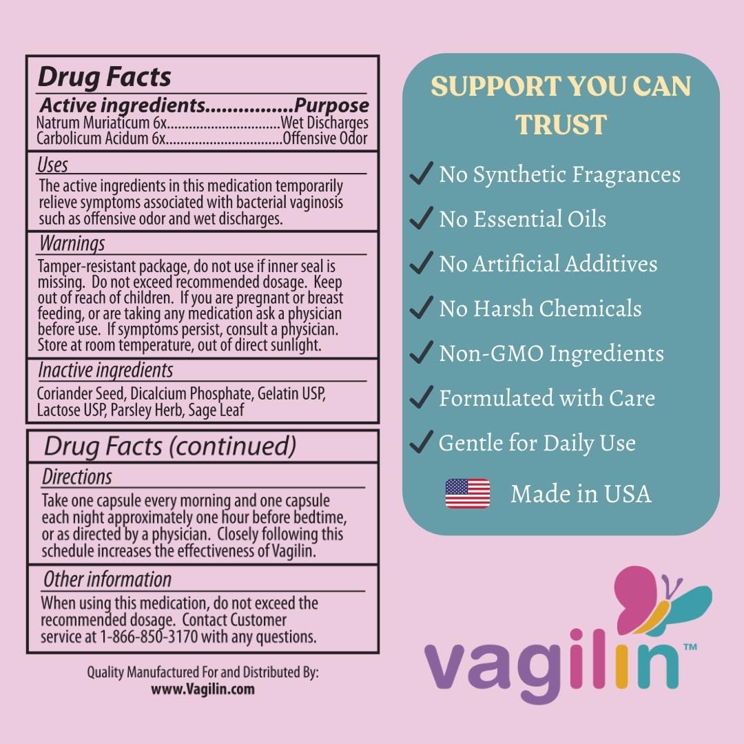 Vagilin made-in-USA facility seal signaling quality and reliable production.