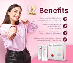 Vagy Rejuvenation Herbal Gels box with ten applicators for ongoing intimate wellness routine.