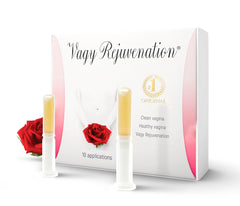 Vagy Rejuvenation Herbal Gels box with five applicators for regular intimate care.