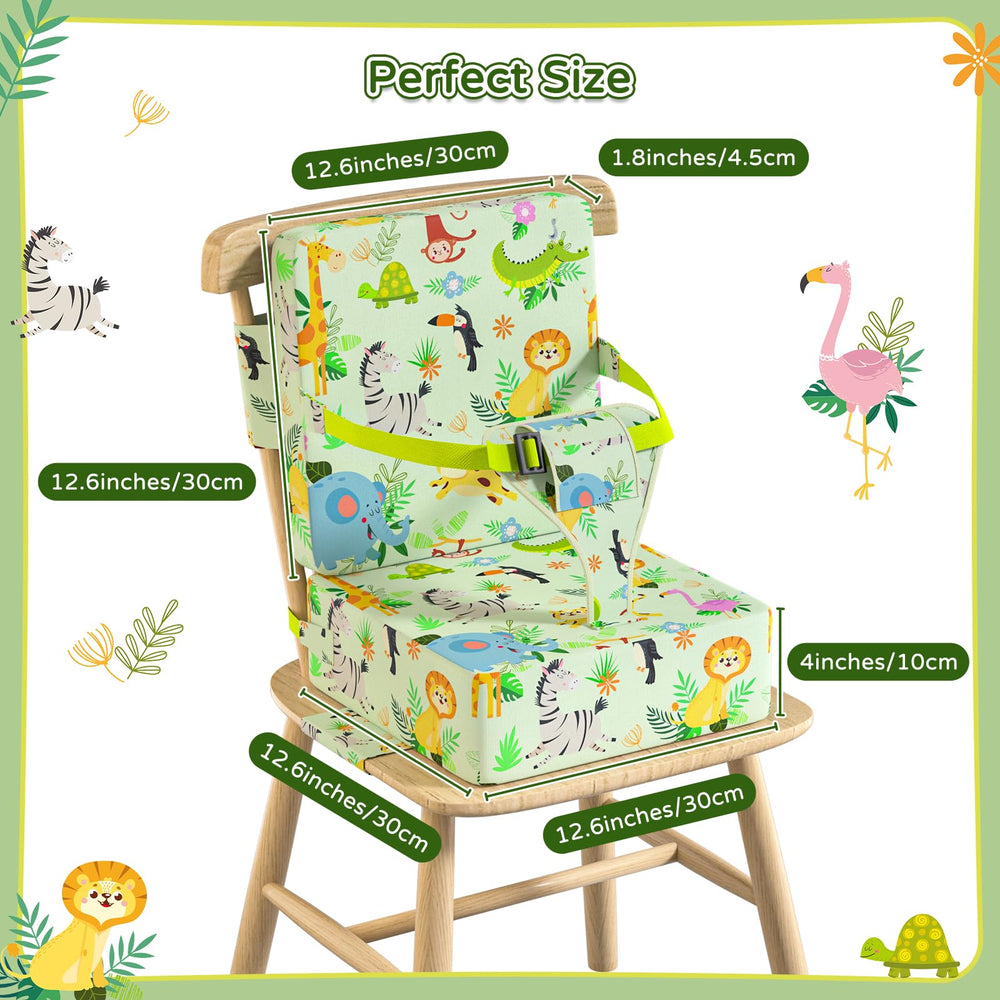 Vahlbeste booster seat compatible with most chairs for versatile dining.