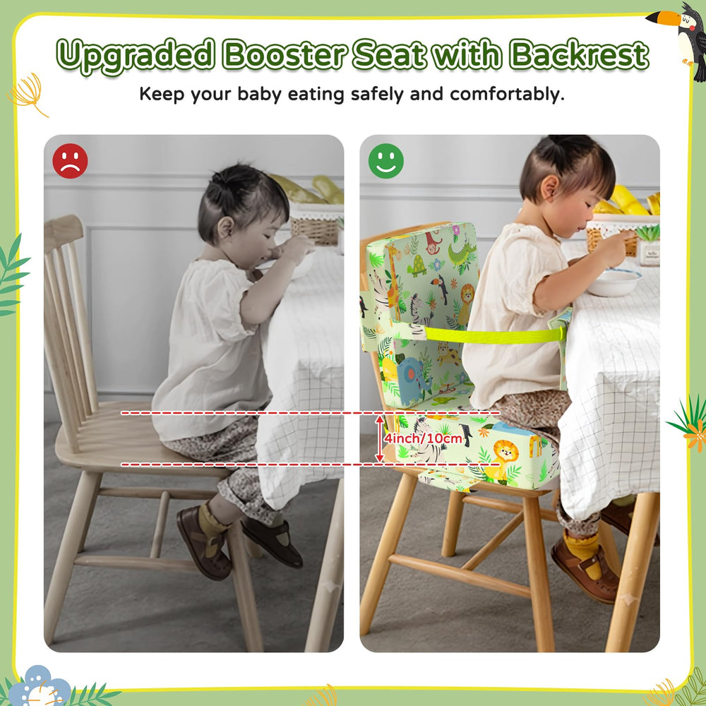 Vahlbeste booster seat with TPU cover resists spills for easier cleaning.