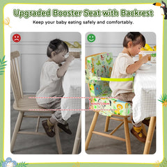Vahlbeste booster seat with TPU cover resists spills for easier cleaning.