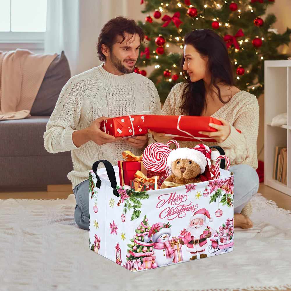 VAIVUSTO Christmas Basket handles enable easy carrying and mobility.
