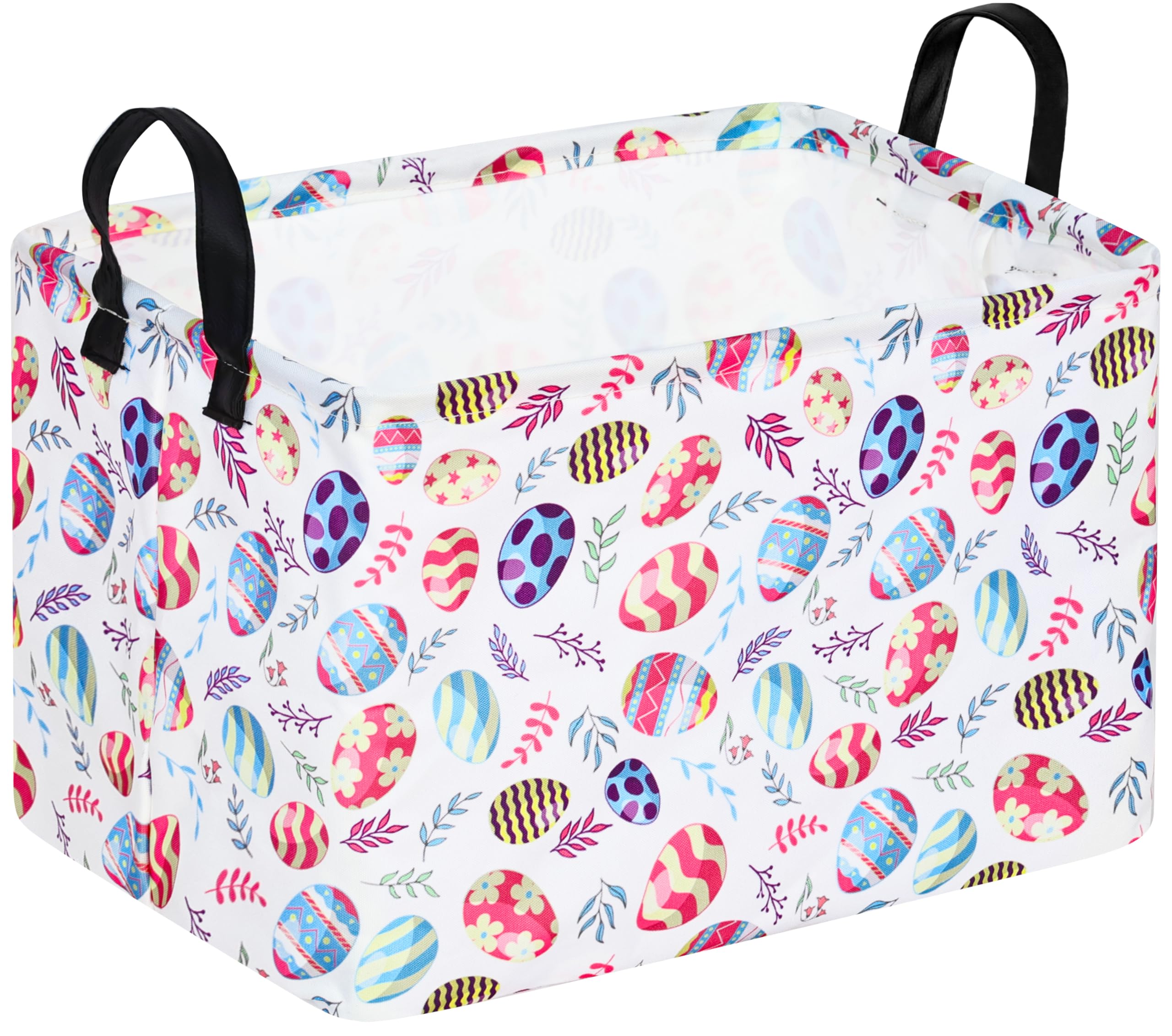 VAIVUSTO Easter Storage Basket in linen-cotton fabric for toy organization.